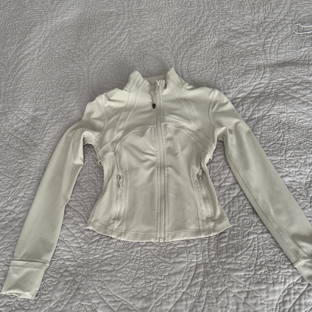 lululemon athletica Define Nulu in Bone White Zip-Up Jacket